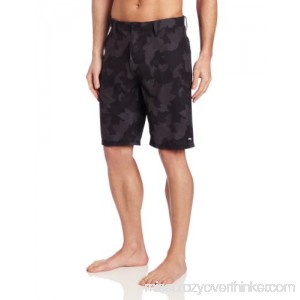 LRG Men's Chino Walk Shorts Black Camouflage B073VX16GJ